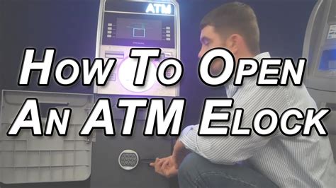 They just start. . How to break open an atm machine